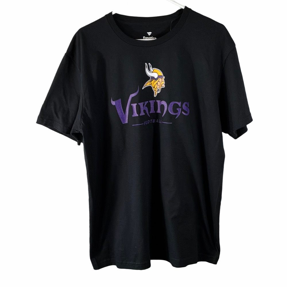 Fanatics Black Vikings Short Sleeve Tee